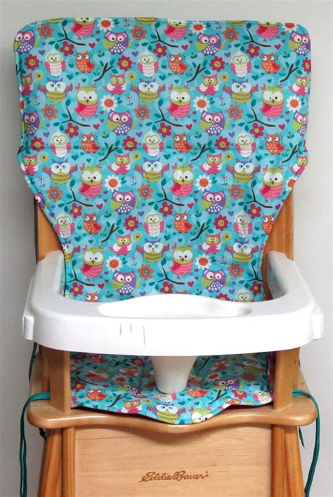 Wooden high chairs are often more sturdy than plastic ones. eddie bauer wooden high chair pad, replacement cover ...