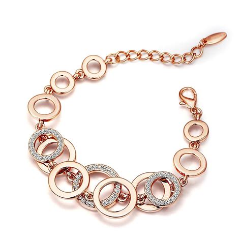 YouBella Jewellery Bracelets For Women Stylish Rose Gold Plated Crystal