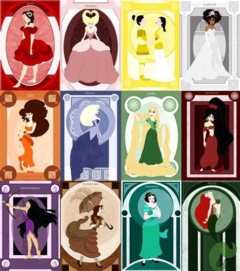 Astrological Signs Disney Style Disney Zodiac Disney Princess Zodiac
