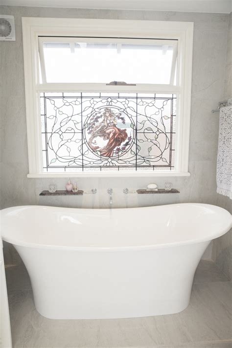 The windows in your home are your connection to the outside world, and how you choose a frosted glass window from floor to ceiling will keep your bathroom more private yet let natural light in. CUSTOM STAINED GLASS WINDOWS