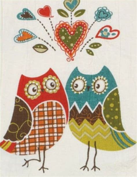 Owls In Love Sweet Flour Sack Kitchen Towel Great Colors And Design 27 Sq Available At