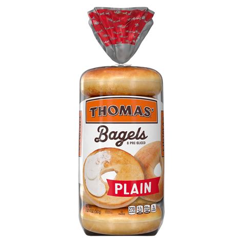 Thomas Plain Pre Sliced Bagels Shop Bread At H E B