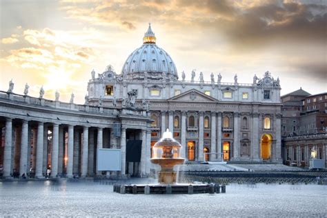 Basilica Travel St Peters Basilica Fountain Foreground Wallpaper