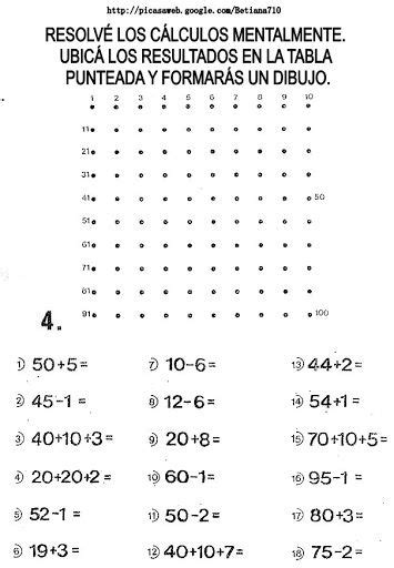 Cálculo mental online worksheet for 4º primaria. JUEGO DE CÁLCULO MENTAL - Betiana 1 - Picasa Webalbums | Ejercicios de calculo, Calculo mental ...