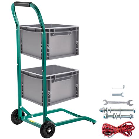 Vevor Heavy Duty Steel Recycling Cart 228 X 157 In Moving Bin Cart W