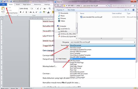 Salah satu alasan kenapa pdf harus diubah menjadi word adalah sulit untuk mengedit di pdf. Cara Ubah Dokumen Word Ke Pdf - Dokumen Pilihan