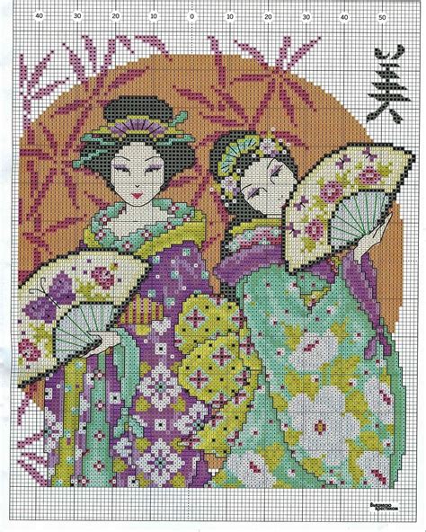 Maybe you would like to learn more about one of these? Geisha bamboo 2/2 | Cross stitch collection, Free cross ...