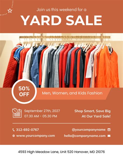 Free Printable Yard Sale Flyer Template