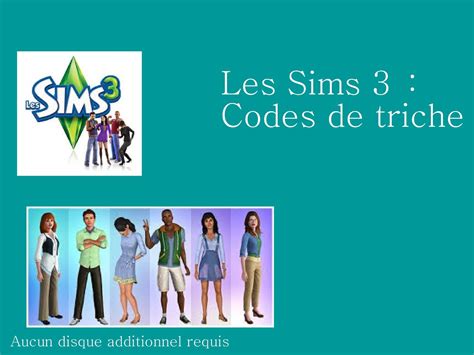 Calaméo Les Sims 3 Codes De Triche
