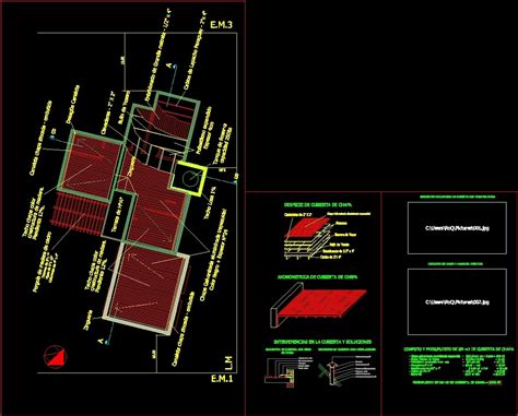 Detalle Cubierta De Chapa DWG Block For AutoCAD Designs CAD
