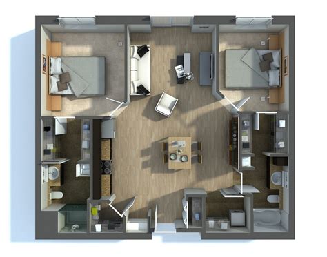 Perfectly located new 2 bedroom apartment with private yard! 2 Bedroom Apartment/House Plans