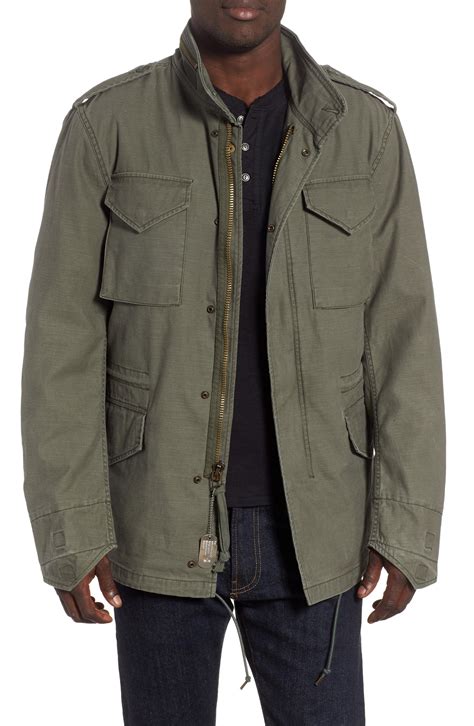 Alpha Industries Cotton M 65 Defender Field Jacket In Olive Green For