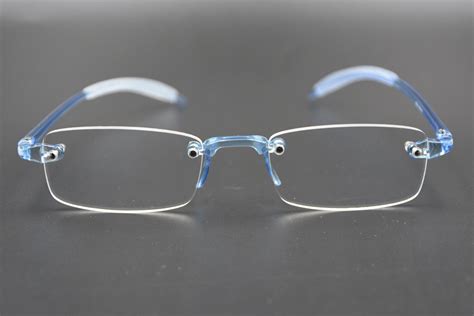 Tr90 Flexible Reading Glasses Mens Women Rimless Reader 050~400