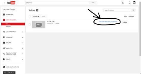 Java Youtube Upload Error Upload Failed Cant Process File Stack