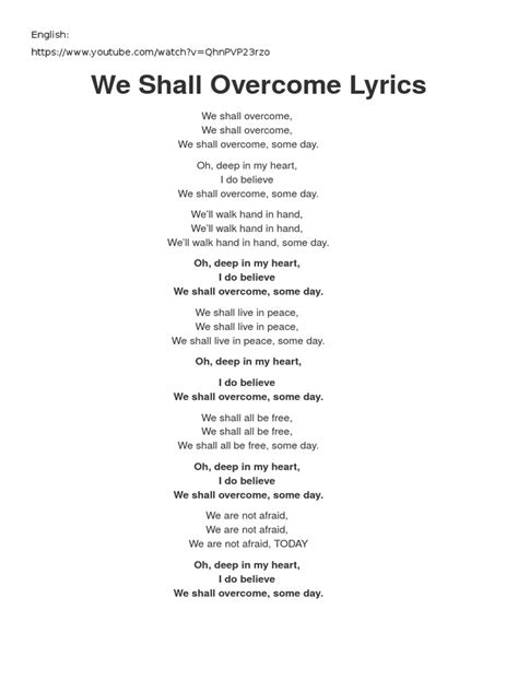 we shall overcome engl dt hindi bengali lyrics pdf