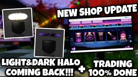 Trading In Royale High Coming Soon Light And Dark Halo Coming Back