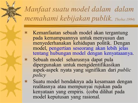 Model Model Kebijakan Publik Menurut Para Ahli Seputar Model