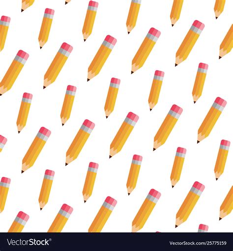 School Pencils Pattern Background Royalty Free Vector Image
