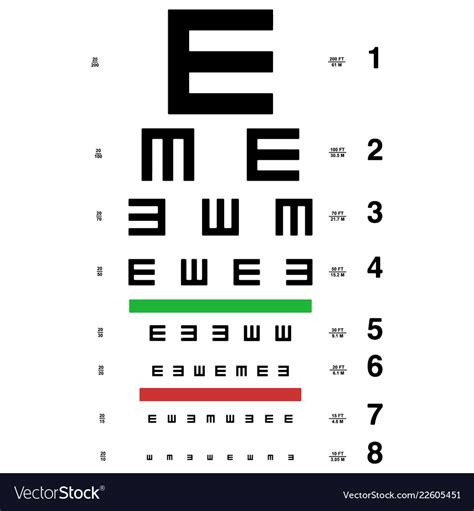 Eye Test Chart Royalty Free Vector Image Vectorstock