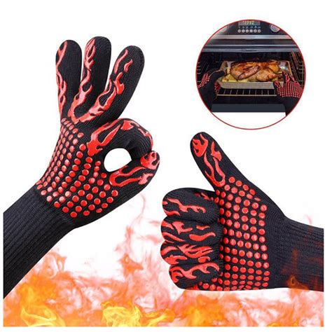 Oven Mitt Baking Glove Extreme Heat Resistant Multi Purpose Grilling Cook Gloves Kitchen