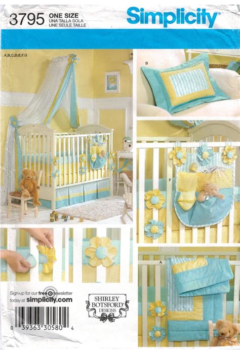 Simplicity Pattern 3795 Designer Nursery Accessories For Babies By