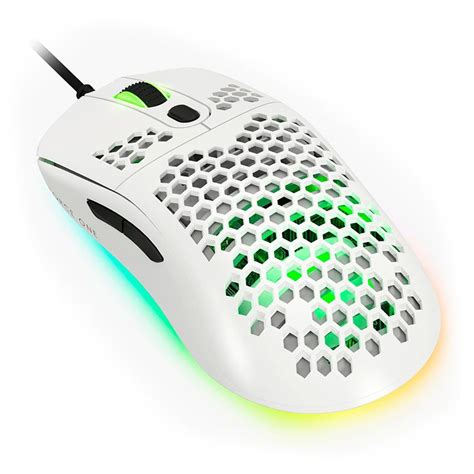 Mouse Gamer Force One Gripen Rgb 12000dpi 7 Botoes Branco Frc Grp