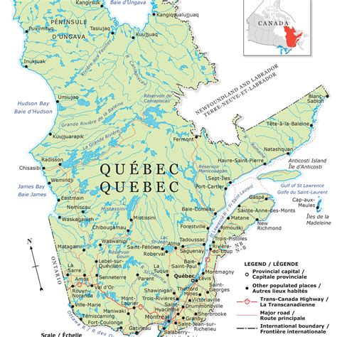 Detailed Map Of Quebec Province