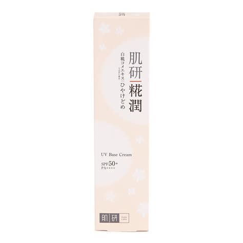 ' kouji' is the secret to the sake brewers' keeping their hands smooth and youthful.derived from hydrolyzed rice extract which is full of vitamins, amino acids, minerals and natural moisturizing ingredientd to keep skin soft, supple and crystal clear. Rohto Mentholatum Hada Labo Kouji UV base cream30g