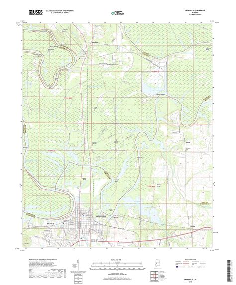 Mytopo Demopolis Alabama Usgs Quad Topo Map