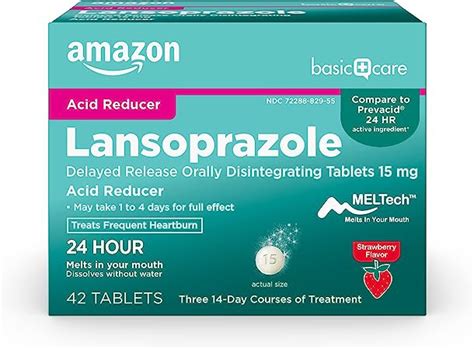 Amazon Basic Care Lansoprazole Delayed Release Orally