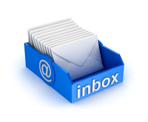 Inbox Mail Icon With Letters On White Stock Illustration
