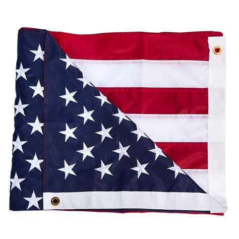 Embroidered American Flag 3x5 Ft Outdoor Heavy Duty 210d Nylon High