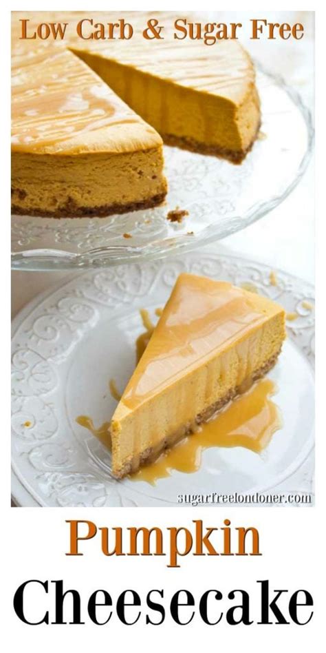 Omitting the flour lowers the carb load and creates a dense and almost fudgy cookie that feels even more indulgent than traditional cookies. Low Carb Pumpkin Cheesecake - Sugar Free Londoner
