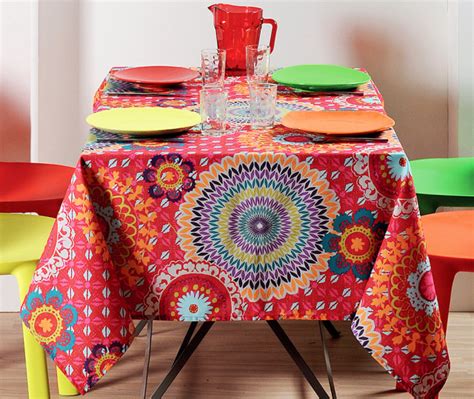 Important gatherings with friends and family usually happen around the table. PARTY TIME RED Acrylic Cotton Coated French Provence Table ...