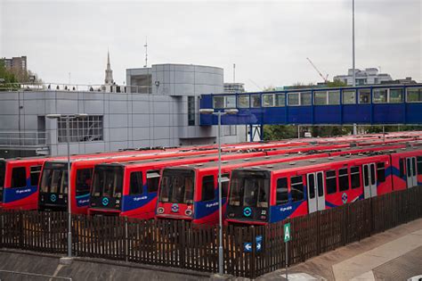 Dlr Tfl Train Depot Next To Docklands Stock Photo Download Image Now