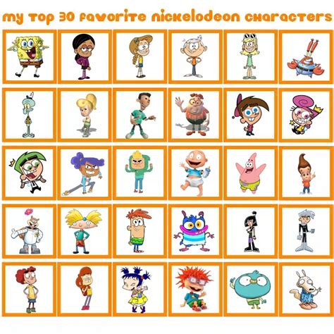 My Top 30 Favorite Nickelodeon Characters By Ptbf2002 On Deviantart