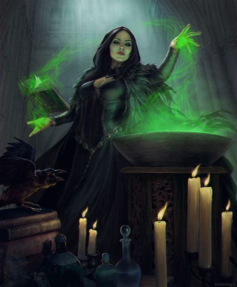Powerful Witch By Daria Semenchuk Fantasy Witch Fantasy Artwork Dark Fantasy Art