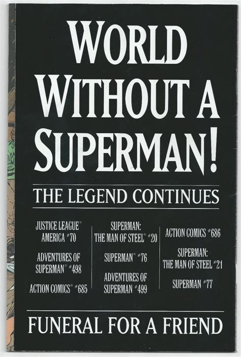 Superman 75 Platinum Edition No Poly Bag Back Cover Comics Watcher