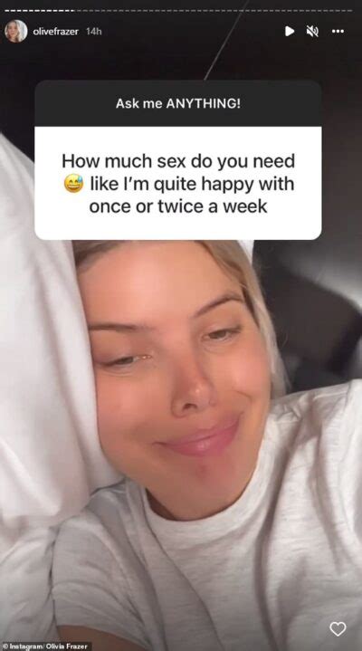 Mafs Australia Olivia Frazer Reveals She Needs Sex Every Day Sound