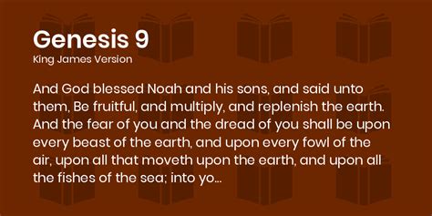 Genesis 9 Kjv And God Blessed Noah And His Sons And Said Unto Them