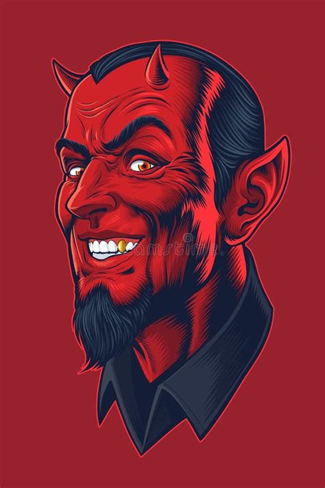 Devil Head With Cheeky Smile Stock Illustration Illustration Of Devil