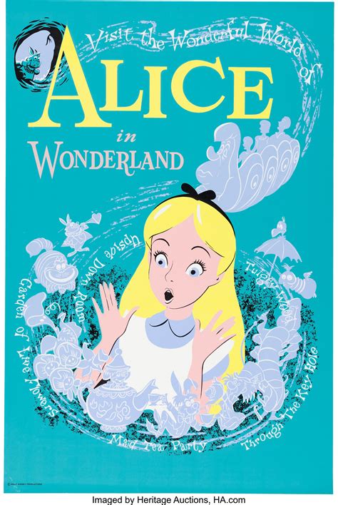 Alice In Wonderland Disneyland Park Attraction Poster Walt Lot 95023 Heritage Auctions