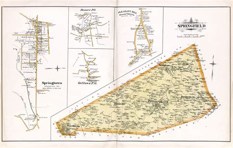1891 Map Of Springfield Township Bucks County Pennsylvania Etsy