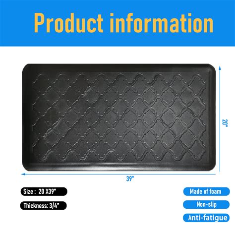 Art3d 39 X 20 Non Slip Anti Fatigue Kitchen Office Standing Rug