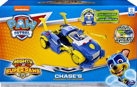 Paw Patrol Mighty Pups Super Paws True Metal Chase Diecast Car Mighty