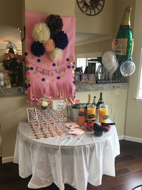 Mimosa Bar Bridal Shower Bubbly Bar Bachelorette Mimosa Bar Bridal