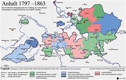 Territoriale Entwicklung Anhalts zwischen1797 und 1863
