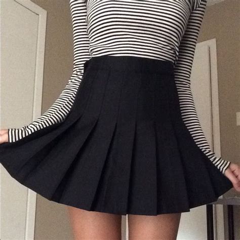 Black Pleated Tennis Skirt Aa Jeans Dupe Perfect