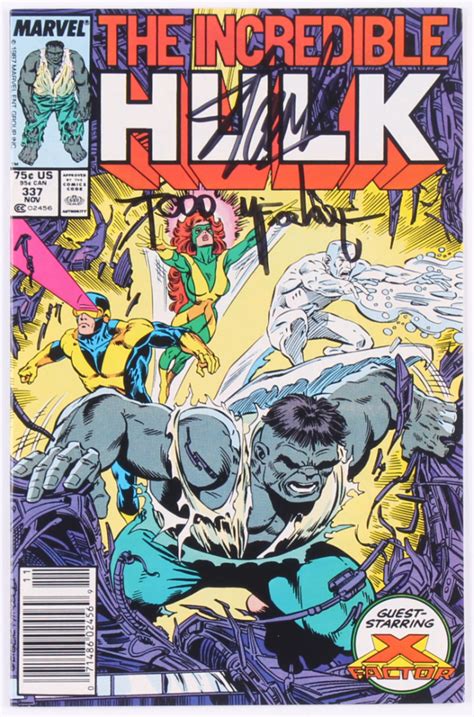 1987 The Incredible Hulk Issue 337 Marvel Comic Book Signed By 2