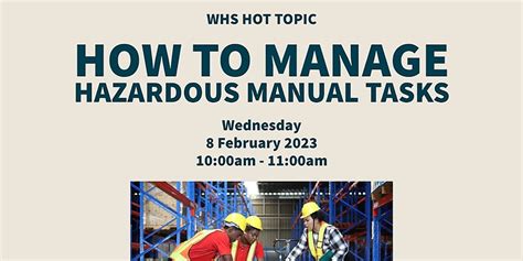 How To Manage Hazardous Manual Tasks Humanitix